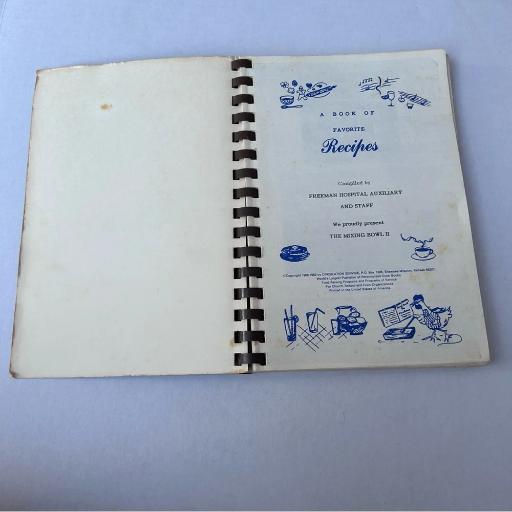 Favorite Recipes From Our Favorite Cooks Freeman Hospital Vintage Cookbook 1982